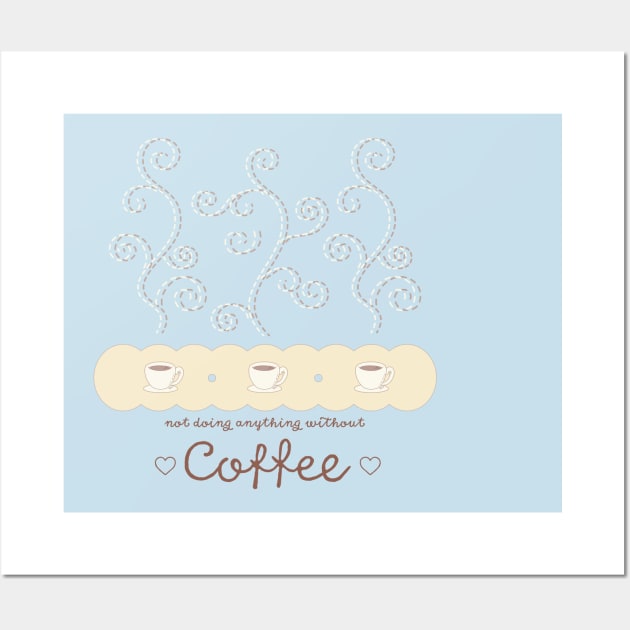 Coffee Aroma Swirls Wall Art by Bav